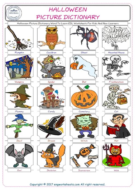 Halloween Esl Printable English Worksheets And Exercises For Kids