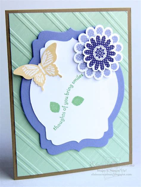 Polka Dot Pieces Flower Bird Card Sweet Stampin With Elaine S