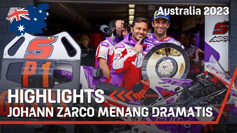 Highlights MotoGP Australia 2023 Dramatis Kemenangan Perdana Johann