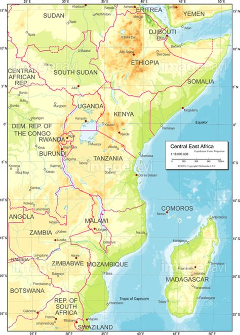 【地域図アフリカ中東部地勢図】の画像素材19604732 地図素材ならイメージナビ