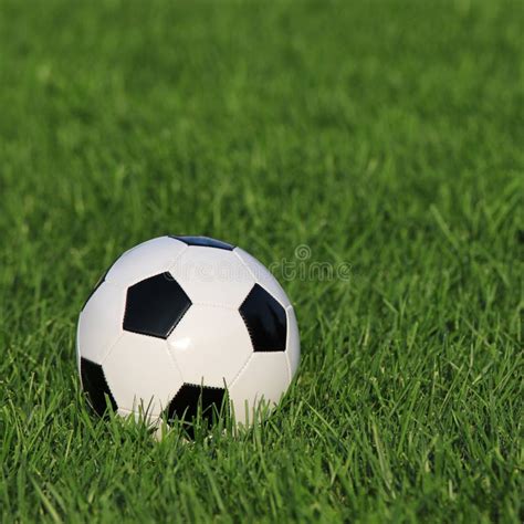 Pallone Da Calcio Sul Campo Con La Linea Delle Yard Calcio Su Erba