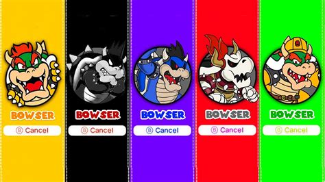 All Playable Bowser In Super Mario 3d World Bowsers Fury Youtube