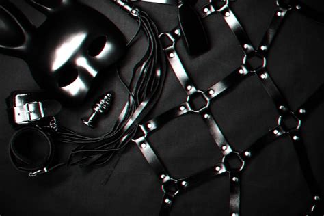 Flogger De Cuero Esposas Cintur N Gargantilla M Scara Y Plug Anal Met Lico Para Bdsm Foto