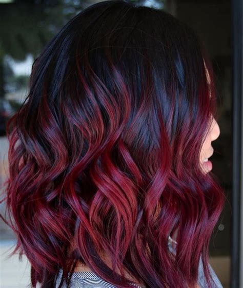 Top 20 Best Black Red Ombre Hair Color Ideas