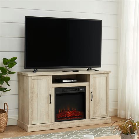 Edyo Living Farmhouse Fireplace Tv Stand For Tvs Up To With Open