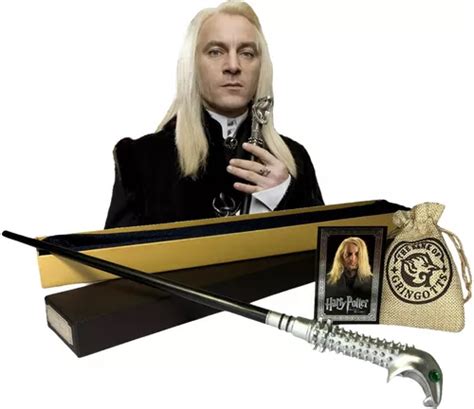 Varita De Lucius Malfoy Con Caja Saco Harry Potter Magia Env O Gratis