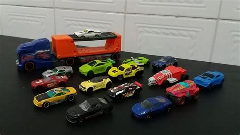 Lote Carreta E Carrinhos Hot Wheels Original Valor Reais Brinquedo Mattel Usado
