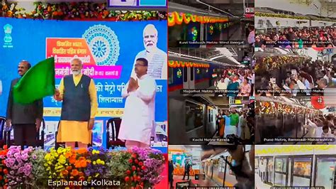 Pm Modi Unveils Indias First Underwater Rs 4065 Crore Metro Line