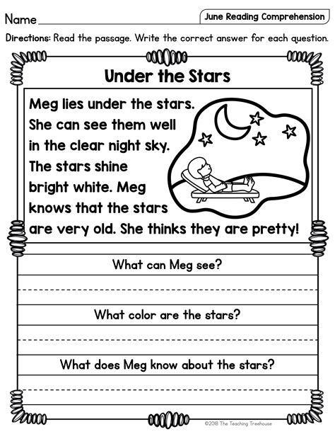 Free Printable First Grade Reading Sheets