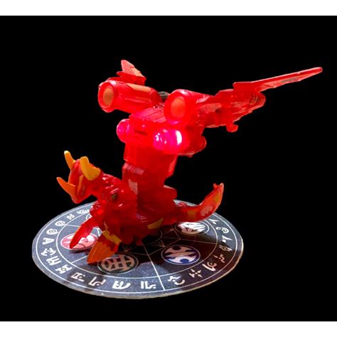 Bakugan Pyrus Translucent Helix Dragonoid W Deluxe Battle Gear Copper