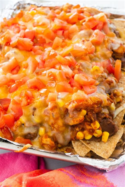 Ridiculously Easy Chicken Nachos - Brooklyn Farm Girl