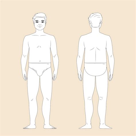 Ilustração desenhada à mão do contorno do corpo humano Vetor Grátis