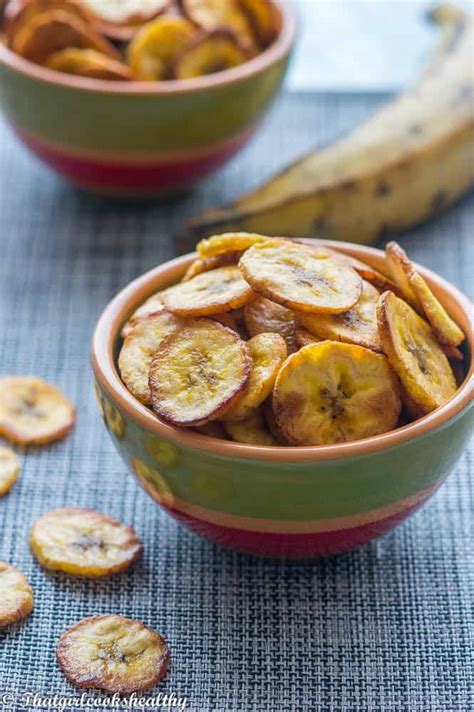 Sweet Baked Plantain Chips Gf Vegan Paleo Recipe Plantain Chips