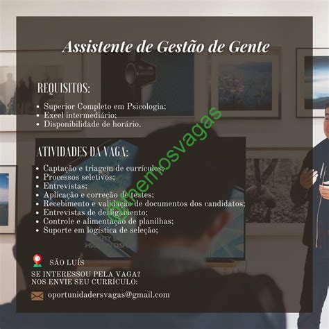 Assistente De Gente E Gestão São Luís Ma 01 Vagas Themos