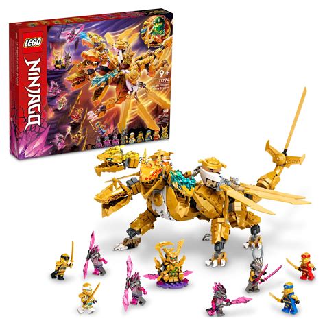 LEGO NINJAGO Lloyd’s Golden Ultra Dragon Toy, 71774 Epic Battle Set with 9 Minifigures - Walmart.com