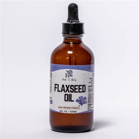 Flaxseed Oil Cold Pressed Formula Herb To Body