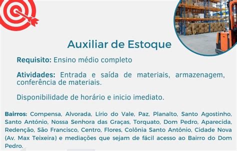 Empresa De Manaus Abre Vagas Para Auxiliar De Estoque