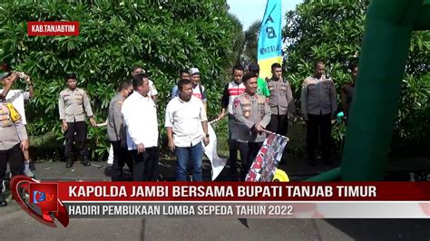 Kapolda Jambi Bersama Bupati Tanjab Timur Hadiri Pembukaan Lomba Sepeda