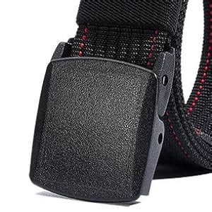 Lionvii Ceinture En Nylon Hommes Boucle En Plastique Sangle De