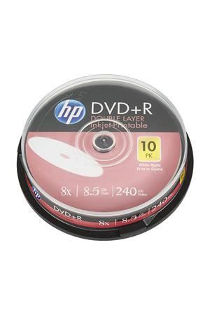 HP DVD R DL 8 5GB 8x Dual Layer DVD lemez nyomtatható hengeres 10db