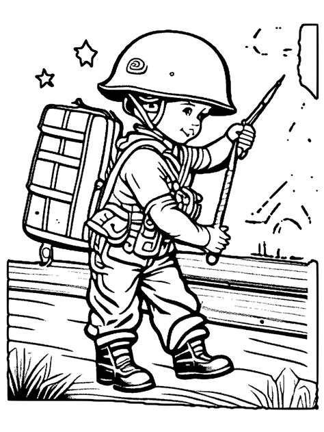 World War Coloring Page · Creative Fabrica