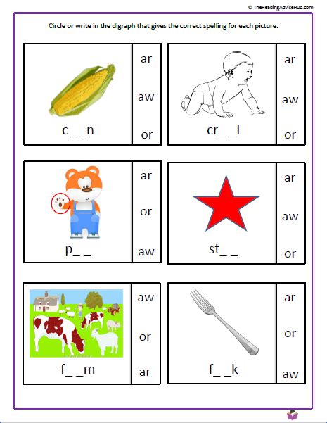 Or Digraph Words And Sounds Thereadingadvicehub