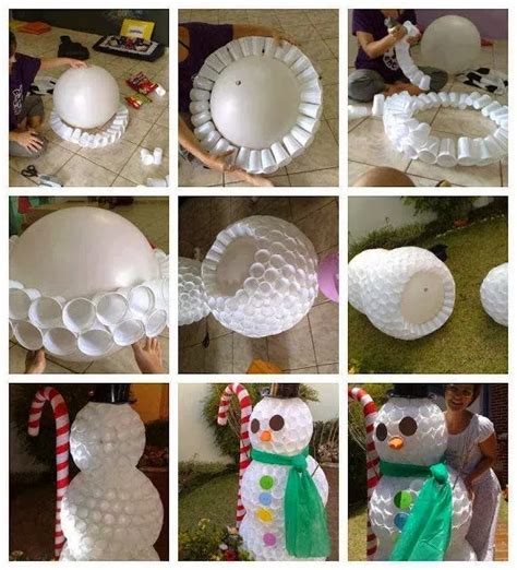 Como Fazer Um Boneco De Neve Com Material Reciclado Vários Materiais