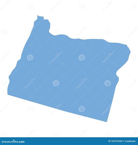 De Kaart Van De Staat Van Oregon Vector Illustratie Illustration Of