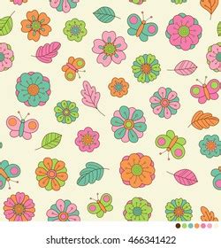 Cute Pastel Floral Seamless Pattern Stock Vector Royalty Free