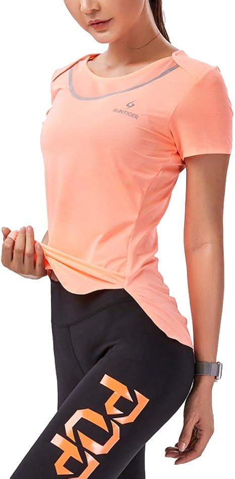 Runtiger Womens Short Sleeve Moisture Wicking Athleisure Running