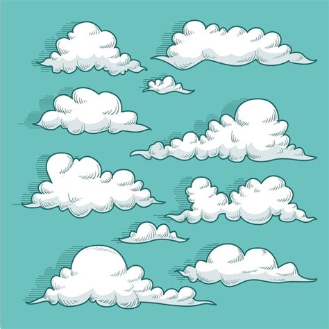 Free Vector Hand Drawn Clouds Collection