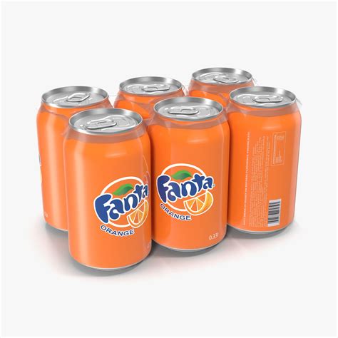 Six Pack De Latas Fanta Modelo 3D Modelo 3D 39 3ds C4d Fbx Ma