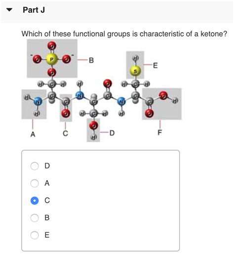 Solved Part Which of these is a carbonyl group? O F Par J | Chegg.com