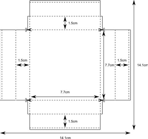 Paper Box Lid Template - Origami