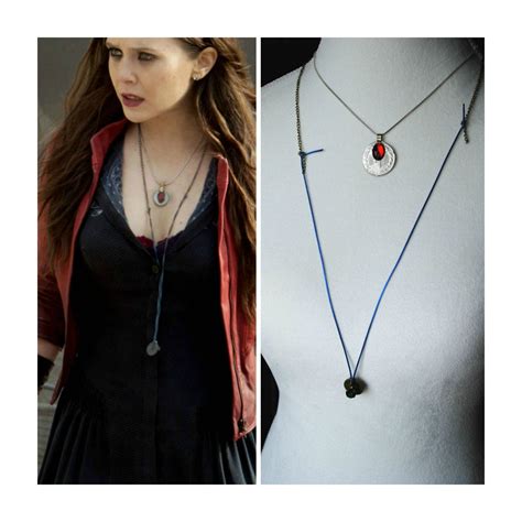 Scarlet Witch Necklace Movie Replica Cosplay Scarlet