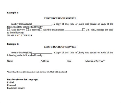 Certificate Of Service Template 8 Download Free Documents In Pdf Word