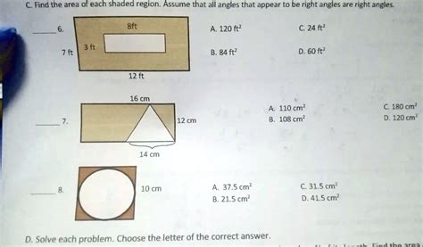 Solved Find The Area Of Each Shaded Region Assume That All Angles