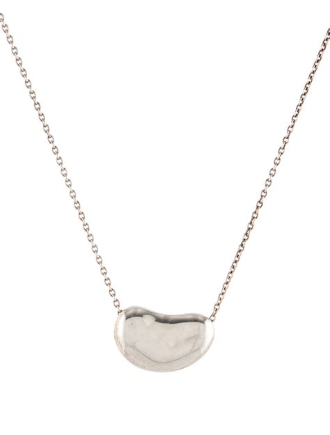 Tiffany Co Bean Pendant Necklace Sterling Silver Pendant Necklace