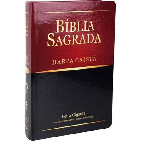 B Blia Sagrada Harpa Crist Letra Gigante Sbb Livros De