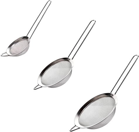 AURSTORE Basa Set Di 3 Colino Da Cucina Setaccio A Maglia Fine In