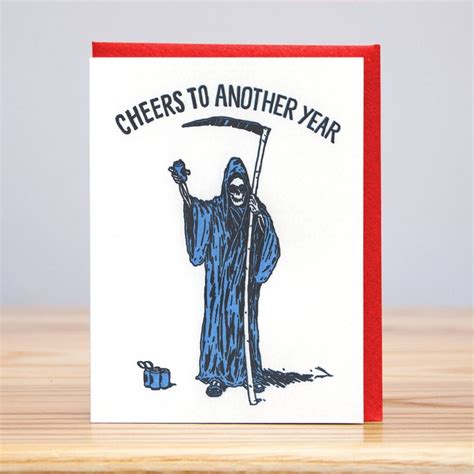 Cheers to Another Year Birthday Card // Letterpress - Etsy