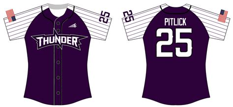 Thunder Softball Club Custom Pinstripe Jerseys