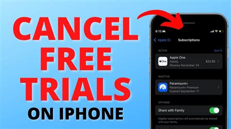 How To Cancel Free Trials Subscriptions On Iphone Cancel Free Trial