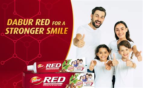 Dabur Red Ayurvedic Toothpaste For Teeth And Gums 4x100g Enriched