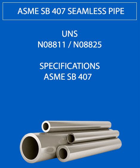 ASME SB 407 Seamless Pipe ASME SB 407 Welded Tube ASTM B407 Pipe