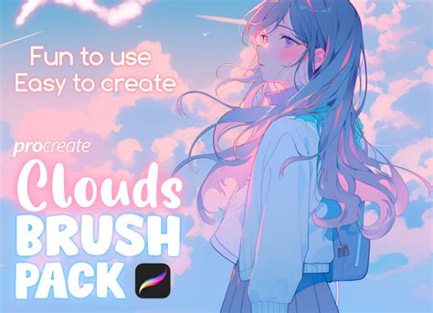 Anime Manga Clouds Procreate Brushes GraphicsBunker