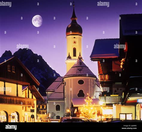 Street View In Garmisch Partenkirchen Germany Hi Res Stock Photography