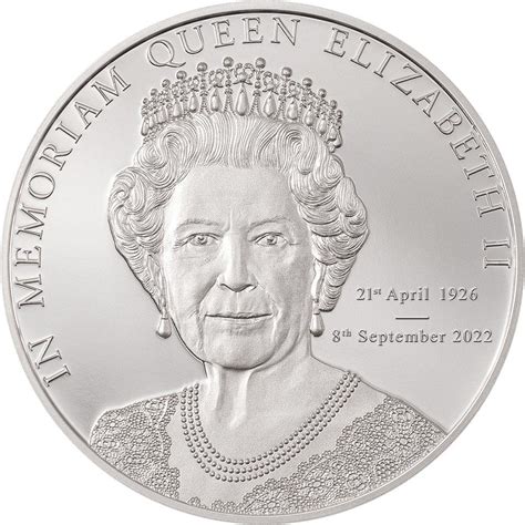 IN MEMORIAM QUEEN ELIZABETH II 1 Oz Silver Coin 5$ Cook Islands 2022