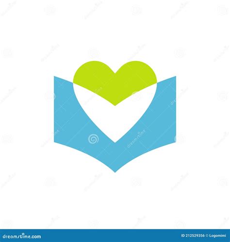 Heart And Book Logo Design Book Lover Symbol Book Readers Club Group