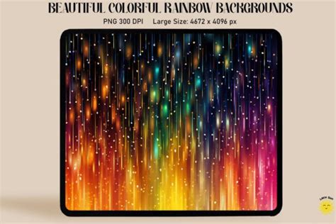 Colorful Rainbow Rain Backgrounds Graphic By Lazy Sun Creative Fabrica